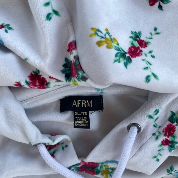 AFRM velour floral hoodie - Picture 3 of 6